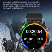 H9 1.43 inch Leather Strap ECG Smart Watch Supports Bluetooth Calls/Smart Voice Assistant(Brown)