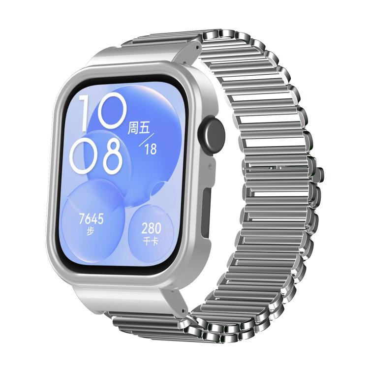 For Huawei Watch Fit3 Hollow Chain Metal Frame Watch Band(Silver) - free shipping - PMC TechLife - Order now!