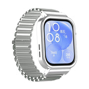 For Huawei Watch Fit3 Hollow Chain Metal Frame Watch Band(Silver)
