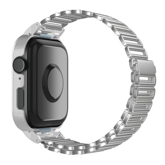 For Huawei Watch Fit3 Hollow Chain Metal Frame Watch Band(Silver)
