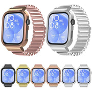 For Huawei Watch Fit3 Hollow Chain Metal Frame Watch Band(Silver)