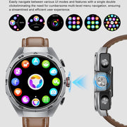 GT97 1.53 inch Round Screen 2 in 1 Bluetooth Earphone Silicone Strap Smart Watch Supports Bluetooth Calls(Silver)