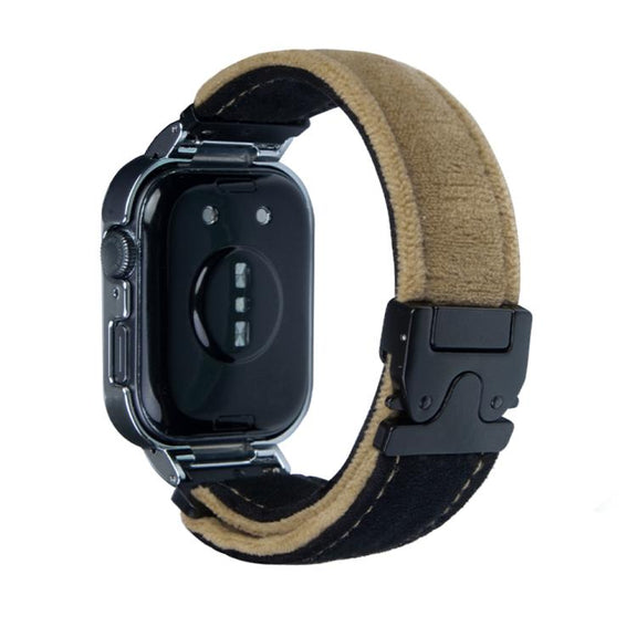 For Huawei Watch Fit3 Brushed Metal Silver Frame Watch Band(Black Dark Brown)