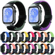 For Huawei Watch Fit3 Brushed Metal Silver Frame Watch Band(Black Grass Green)