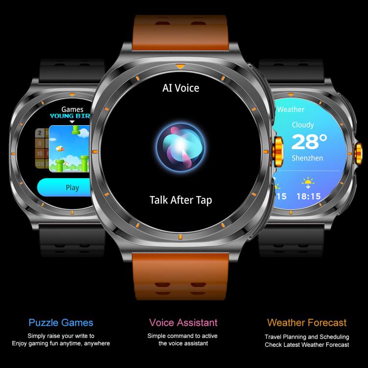 GT98 1.53 inch 2 in 1 Bluetooth Headphone IP67 Water-resistant Smart Watch Supports Blood Oxygen Monitoring(Silver Orange)