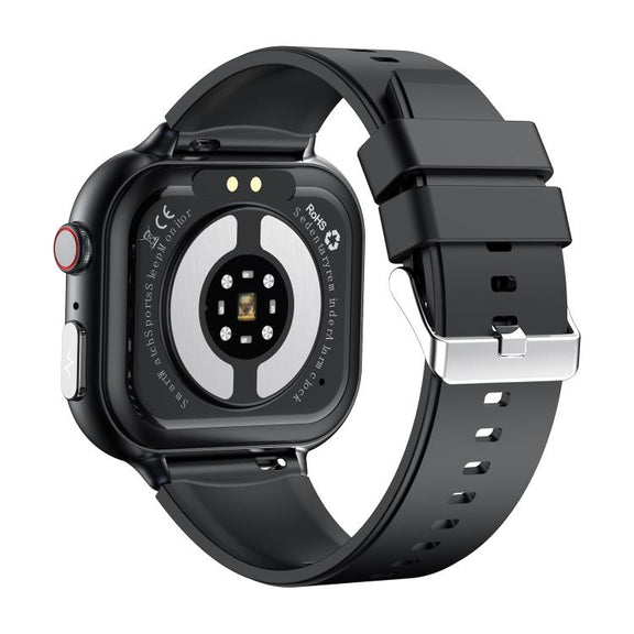 TK17 1.91 inch Horizontal Screen Silicone Strap Smart Watch Supports ECG Electrocardiogram(Black)