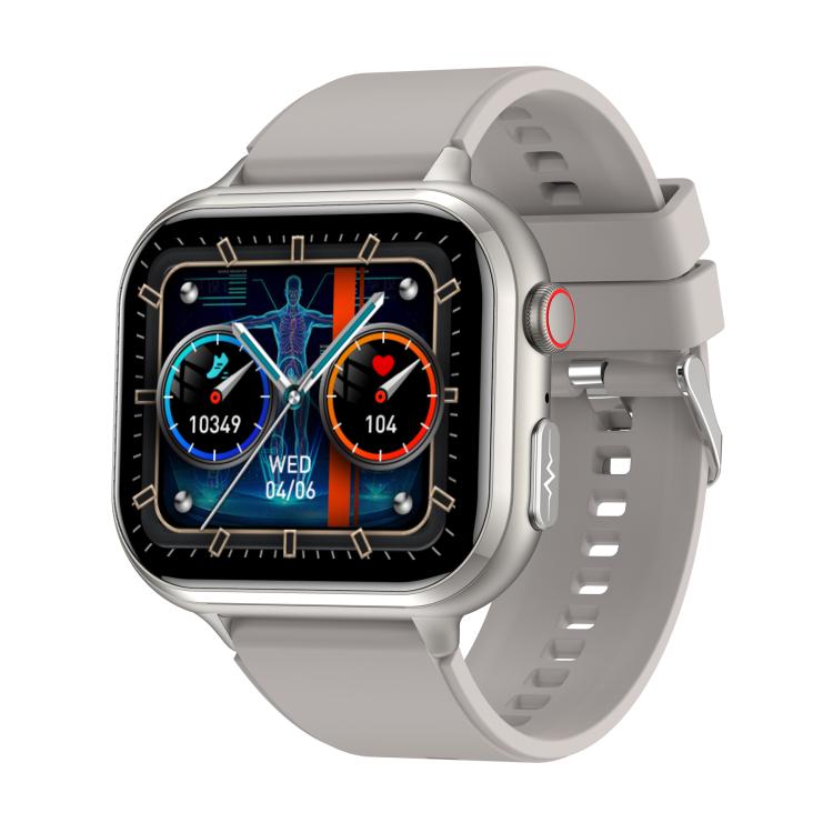 TK17 1.91 inch Horizontal Screen Silicone Strap Smart Watch Supports ECG Electrocardiogram(Grey) - free shipping - PMC TechLife - Order now!