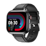 TK17 1.91 inch Horizontal Screen Leather Strap Smart Watch Supports ECG Electrocardiogram(Black)