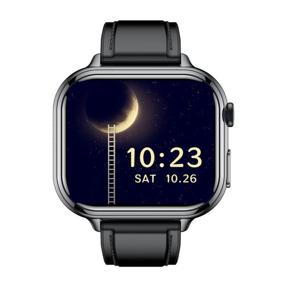 TK17 1.91 inch Horizontal Screen Leather Strap Smart Watch Supports ECG Electrocardiogram(Black)