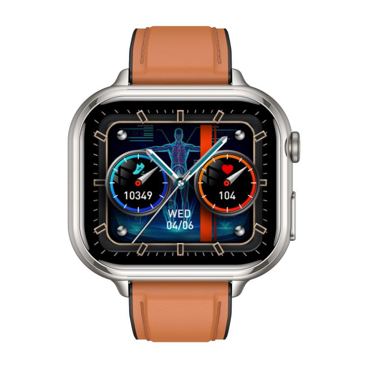 TK17 1.91 inch Horizontal Screen Leather Strap Smart Watch Supports ECG Electrocardiogram(Brown) - free shipping - PMC TechLife - Order now!