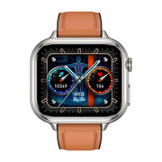 TK17 1.91 inch Horizontal Screen Leather Strap Smart Watch Supports ECG Electrocardiogram(Brown)