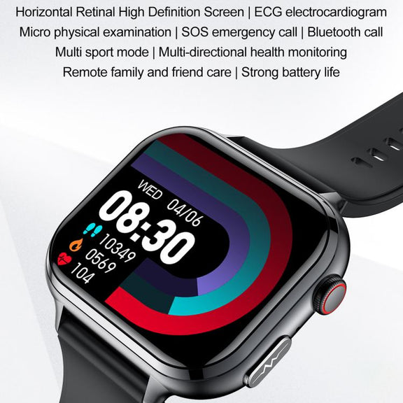 TK17 1.91 inch Horizontal Screen Leather Strap Smart Watch Supports ECG Electrocardiogram(Brown)