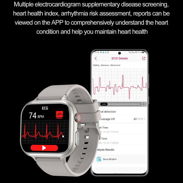 TK17 1.91 inch Horizontal Screen Leather Strap Smart Watch Supports ECG Electrocardiogram(Brown) - free shipping - PMC TechLife - Order now!