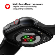 TK17 1.91 inch Horizontal Screen Leather Strap Smart Watch Supports ECG Electrocardiogram(Brown)