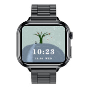 TK17 1.91 inch Horizontal Screen Steel Strap Smart Watch Supports ECG Electrocardiogram(Black)