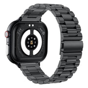 TK17 1.91 inch Horizontal Screen Steel Strap Smart Watch Supports ECG Electrocardiogram(Black)