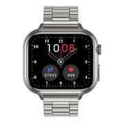 TK17 1.91 inch Horizontal Screen Steel Strap Smart Watch Supports ECG Electrocardiogram(Silver)
