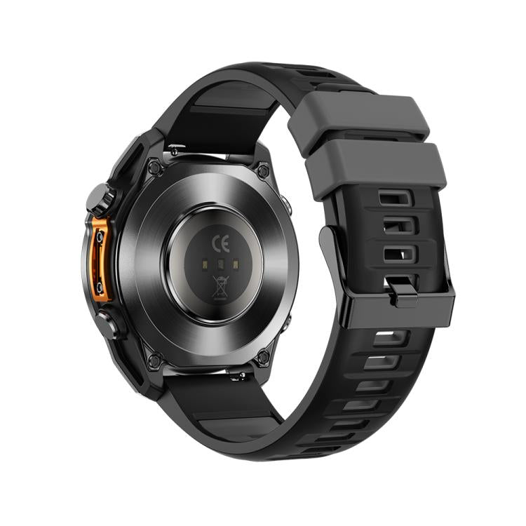 HD300 1.43 inch AMOLED Screen Silicone Strap Sports Smart Watch Supports Blood Oxygen Detection(Black)