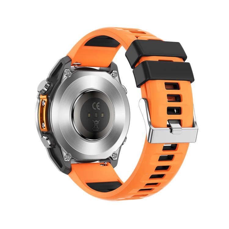 HD300 1.43 inch AMOLED Screen Silicone Strap Sports Smart Watch Supports Blood Oxygen Detection(Orange)