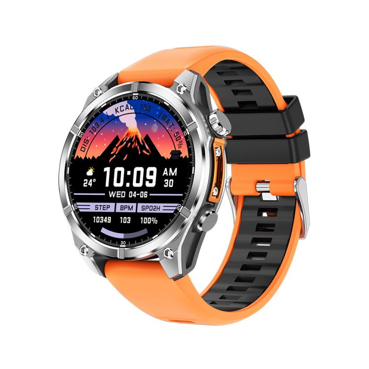 HD300 1.43 inch AMOLED Screen Dual Straps Sports Smart Watch Supports Blood Oxygen Detection(Orange Silicone Strap + Silver Steel Strap) - free shipping - PMC TechLife - Order now!