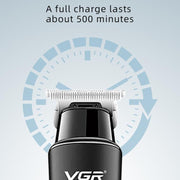 VGR V-937 LED Digital Display Salon USB Electric Hair Clipper(Black)