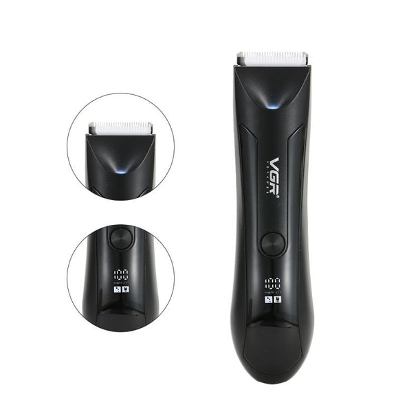 VGR V-951 IPX5 LED Digital Display Portable Light USB Hair Clipper(Black)