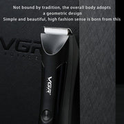 VGR V-951 IPX5 LED Digital Display Portable Light USB Hair Clipper(Black)