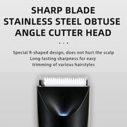 VGR V-951 IPX5 LED Digital Display Portable Light USB Hair Clipper(Black)