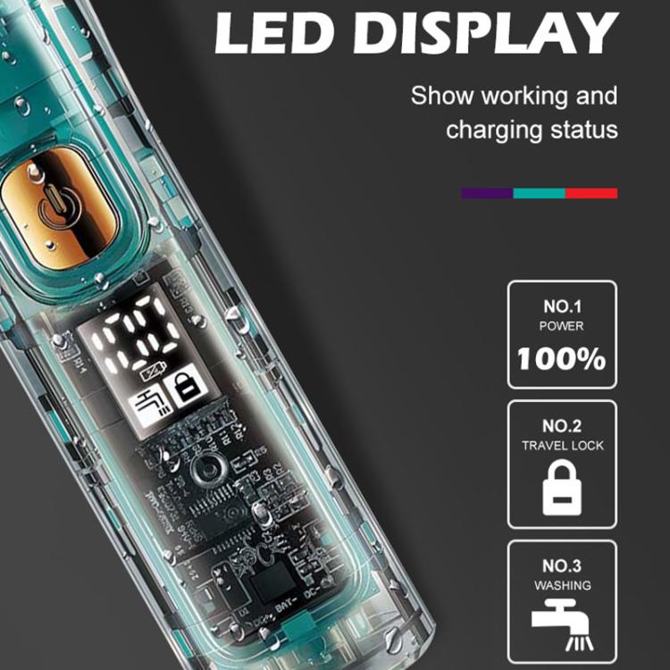 VGR V-961 IPX7 LED Digital Display USB Electric Hair Clipper(Black) - free shipping - PMC TechLife - Order now!