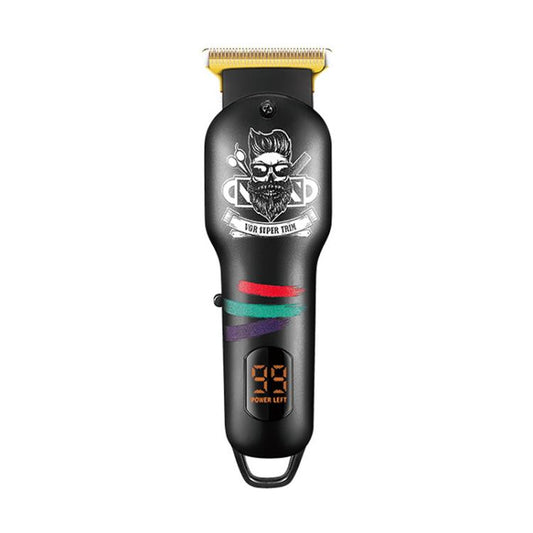 VGR V-971 Graffiti Design LED Digital Display USB Electric Hair Clipper(Black) - free shipping - PMC Jewellery - Order now!