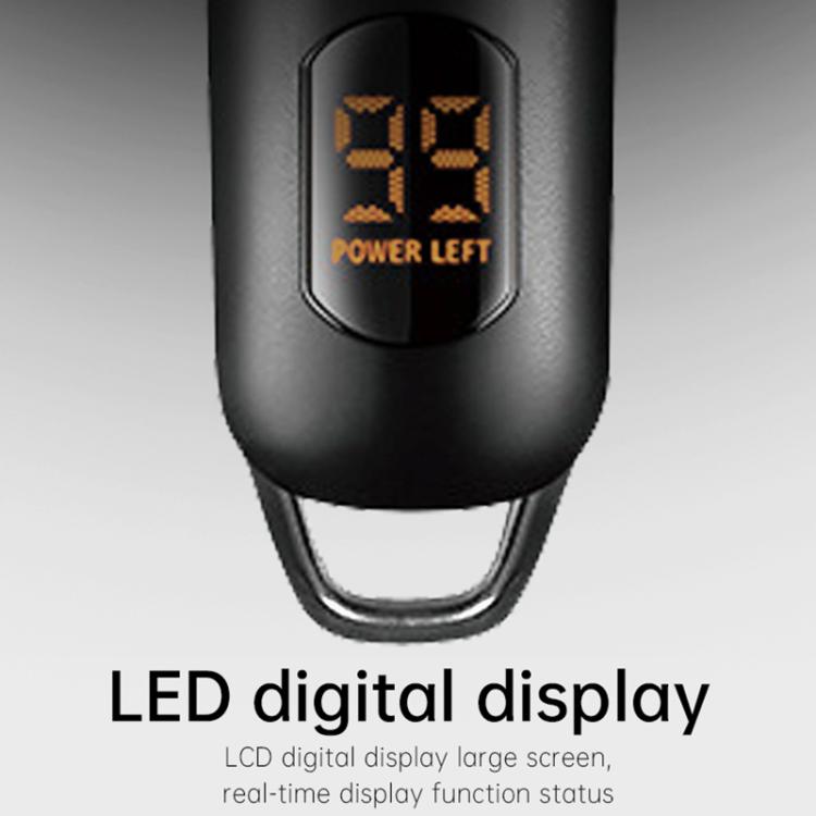 VGR V-971 Graffiti Design LED Digital Display USB Electric Hair Clipper(White)
