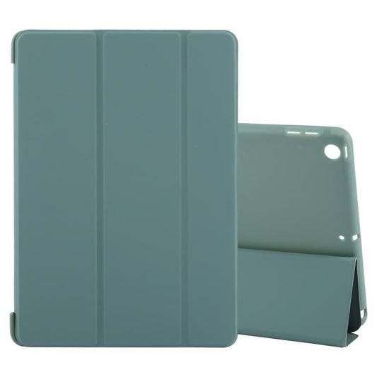 For iPad 10.2 2021 / 2020 / 2019 GEBEI 3-folding Holder Shockproof Flip Leather Tablet Case(Dark Green) - free shipping - PMC Jewellery - Order now!