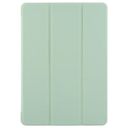 For iPad 10.2 2021 / 2020 / 2019 GEBEI 3-folding Holder Shockproof Flip Leather Tablet Case(Green)