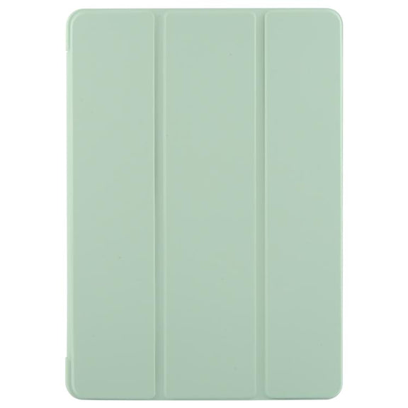 For iPad 10.2 2021 / 2020 / 2019 GEBEI 3-folding Holder Shockproof Flip Leather Tablet Case(Green)