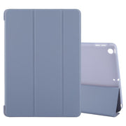 For iPad 10.2 2021 / 2020 / 2019 GEBEI 3-folding Holder Shockproof Flip Leather Tablet Case(Lavender Purple)