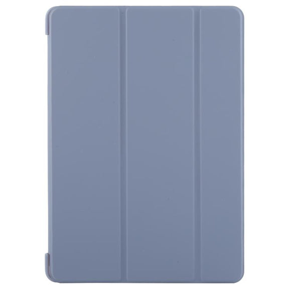 For iPad 10.2 2021 / 2020 / 2019 GEBEI 3-folding Holder Shockproof Flip Leather Tablet Case(Lavender Purple)