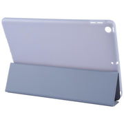 For iPad 10.2 2021 / 2020 / 2019 GEBEI 3-folding Holder Shockproof Flip Leather Tablet Case(Lavender Purple)