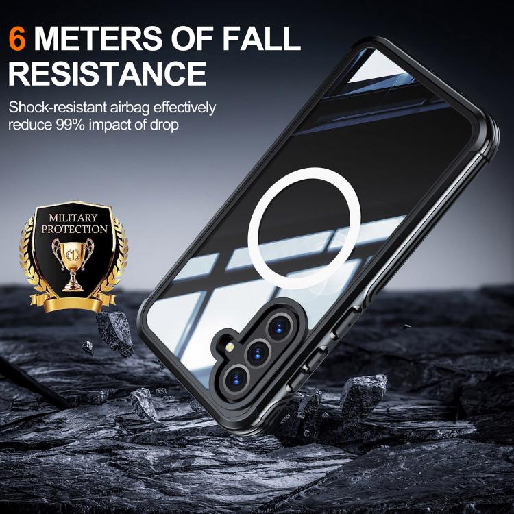 For Samsung Galaxy A36 / A56 RedPepper Tempered Glass MagSafe Phone Case(Black) - Galaxy Phone Cases by RedPepper | Online Shopping South Africa | PMC Jewellery | Buy Now Pay Later Mobicred