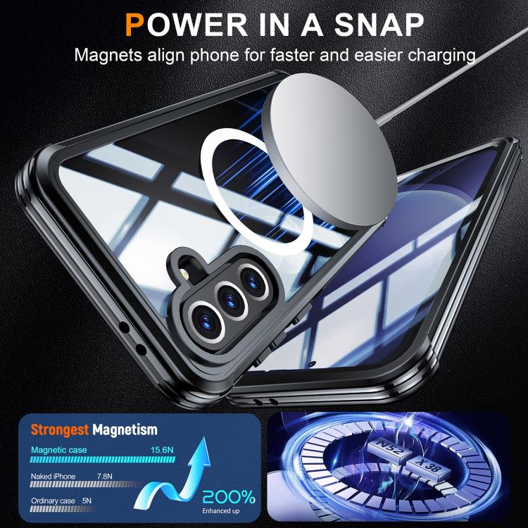 For Samsung Galaxy A36 / A56 RedPepper Tempered Glass MagSafe Phone Case(Black) - Galaxy Phone Cases by RedPepper | Online Shopping South Africa | PMC Jewellery | Buy Now Pay Later Mobicred