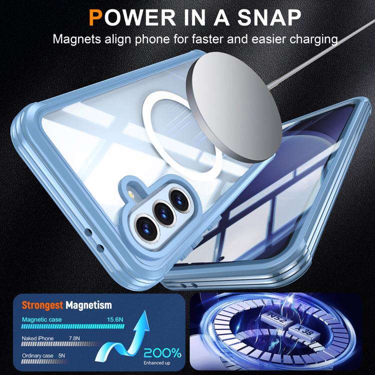 For Samsung Galaxy A36 / A56 RedPepper Tempered Glass MagSafe Phone Case(Sky Blue) - Galaxy Phone Cases by RedPepper | Online Shopping South Africa | PMc TechLife | Buy Now Pay Later Mobicred