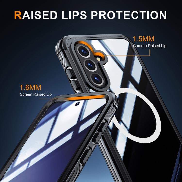 For Samsung Galaxy A36 / A56 RedPepper Tempered Glass MagSafe Phone Case(Black) - Galaxy Phone Cases by RedPepper | Online Shopping South Africa | PMC Jewellery | Buy Now Pay Later Mobicred