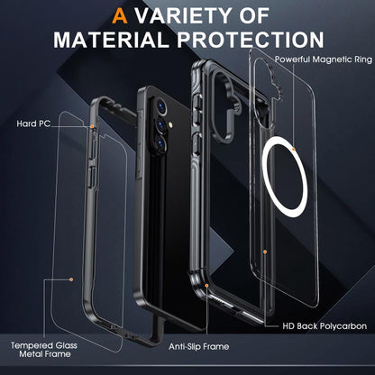 For Samsung Galaxy A36 / A56 RedPepper Tempered Glass MagSafe Phone Case(Black) - Galaxy Phone Cases by RedPepper | Online Shopping South Africa | PMC Jewellery | Buy Now Pay Later Mobicred