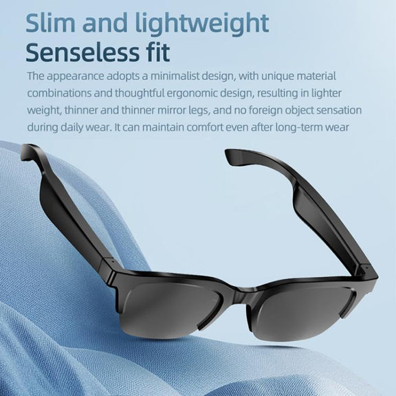E60 ENC Noise Reduction Smart Audio Bluetooth Glasses(Black)