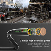 8mm 1080P IP68 Water-resistant 4.3 inch Screen Dual Camera Digital Endoscope, Line Length:2m