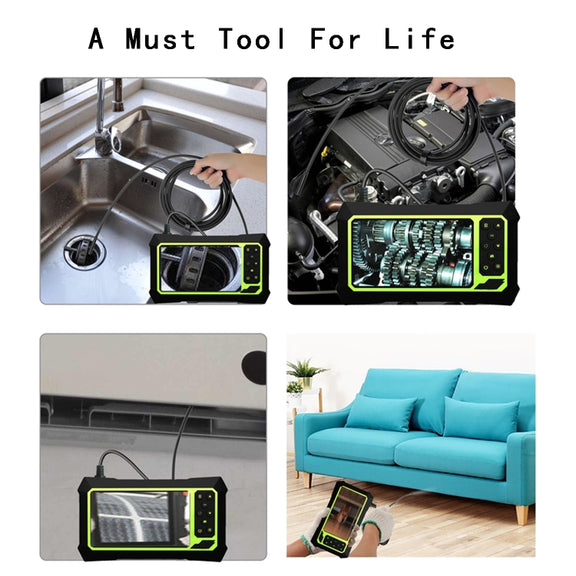 8mm 1080P IP68 Water-resistant 4.3 inch Screen Dual Camera Digital Endoscope, Line Length:2m