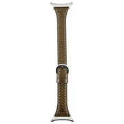 For Samsung Galaxy Watch Ultra 47mm Metal Connector Heart-Shaped Embossed Leather Watch Band(Retro Green)