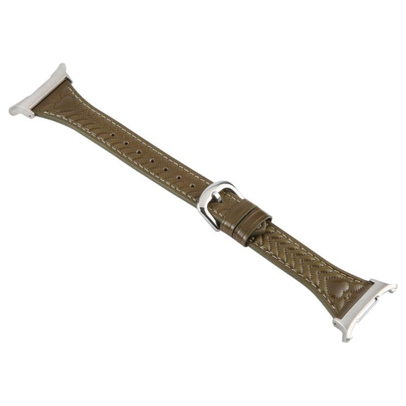 For Samsung Galaxy Watch Ultra 47mm Metal Connector Heart-Shaped Embossed Leather Watch Band(Retro Green)