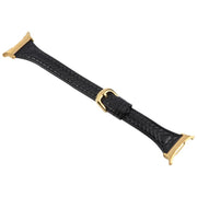 For Samsung Galaxy Watch Ultra 47mm / Ultra 2025 Metal Connector Heart-Shaped Embossed Leather Watch Band(Black)
