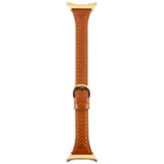 For Samsung Galaxy Watch Ultra 47mm Metal Connector Heart-Shaped Embossed Leather Watch Band(Brown)
