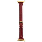 For Samsung Galaxy Watch Ultra 47mm / Ultra 2025 Metal Connector Heart-Shaped Embossed Leather Watch Band(Wine Red)